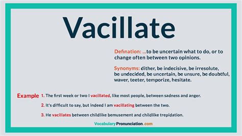 Vacillate Definition & Meaning .